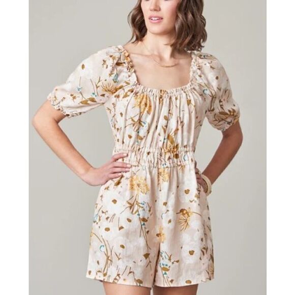 Spartina 449 Audrey Romper Babbie' Store Poppies Sz. XS - Picture 1 of 6